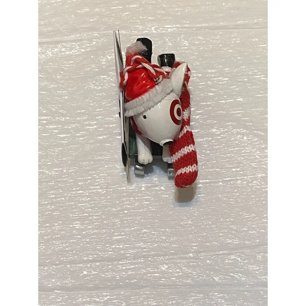 Target BULLSEYE Dog Ornament 2022 Sledding Dog Mascot Wondershop NWT